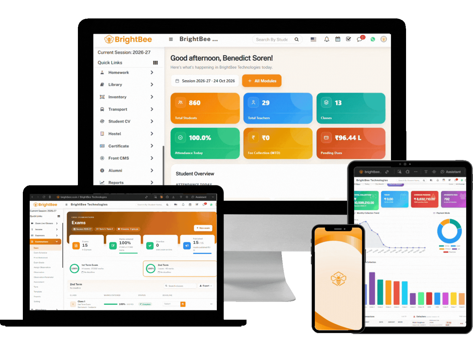 BrightBee ERP in action